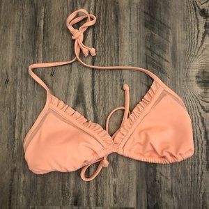 Victoria's Secret Pink Mesh Ruffle Triangle Top